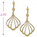 EL045 Gold Layered Long Earrings