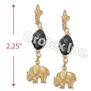 EL055 Gold Layered  Long Earrings