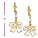 EL059 Gold Layered  Long Earrings
