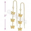 EL065 Gold Layered  Long Earrings