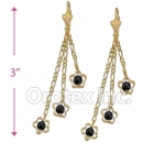 EL070 Gold Layered Long Earrings