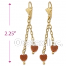 EL074 Gold Layered Long Earrings
