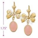 EL097 Gold Layered  Long Earrings