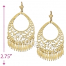 EL108 Gold Layered Long Earrings