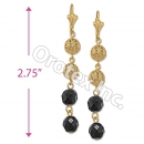 EL117 Gold Layered  Long Earrings