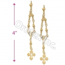 EL125 Gold Layered Long Earrings