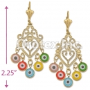 EL137 Gold Layered Long Earrings