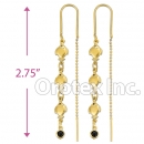 EL144C Gold Layered Long Earrings