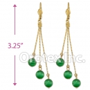 EL166 Gold Layered  Long Earrings