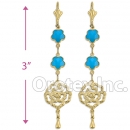 EL342 Gold Layered Long Earrings