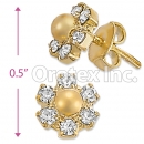 ES003 Gold Layered CZ Stud Earrings