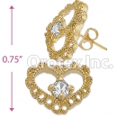 ES004 Gold Layered CZ Stud Earrings