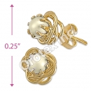 ES005 Gold Layered Pearl Stud Earrings