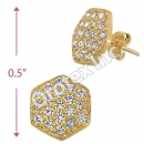 ES011 Gold Layered CZ Stud Earrings