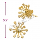 ES012 Gold Layered Pearl Stud Earrings