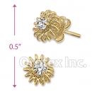 ES022 Gold Layered CZ Stud Earrings