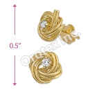 ES025 Gold Layered CZ Stud Earrings