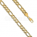 Orotex gold layered Figaro 3+1 Bracelet gauge 250