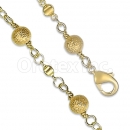 Orotex Gold Layered Fancy W Bracelet