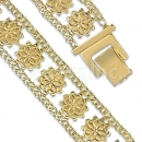 GFB2-17 Gold Layered Fancy W Bracelet