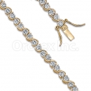 Orotex Gold Layered Fancy CZ W bracelets