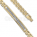 Orotex Gold Layered Fancy CZ W Bracelet