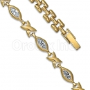 Orotex Gold Layered Fancy CZ W bracelets