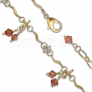 Orotex Gold Layered Fancy CZ W Anklet