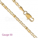 GFC2-10 Gold Layered Valentino Chain Gauge 050