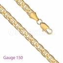 GFC2-5 Gold Layered Gucci Chain Gauge 150