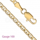 GFC2-7 Gold Layered Gucci Chain Gauge 065