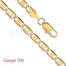GFC2-8 Gold Layered Fancy Chain Gauge 100