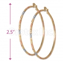 2mm Indian Gold Plated Tri-Color Hoop Earrings