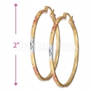 3mm Indian Gold Plated Tri-Color Hoop Earrings