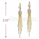 Orotex Gold Layered CZ Dangling Earrings