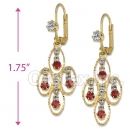 Orotex Gold Layered CZ Chandelier Earrings