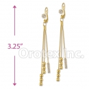 Orotex Gold Layered CZ Dangling Earrings