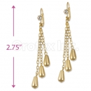 Orotex Gold Layered CZ Long Earrings