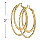 Orotex Gold Layered Hoop Earrings