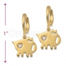 Orotex Gold Layered CZ Dangling Earrings