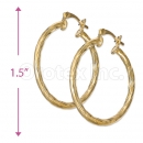 Orotex Gold Layered Diamond Cut Fancy Hoop Earrings