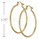 Orotex Gold Layered Diamond Cut Fancy Hoop Earrings