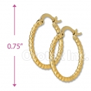 Orotex Gold Layered Diamond Cut Fancy Hoop Earrings