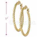 Orotex Gold Layered Diamond Cut Fancy Hoop Earrings