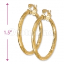 Orotex Gold Layered Diamond Cut Fancy Hoop Earrings