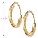 Orotex Gold Layered Diamond Cut Fancy Hoop Earrings