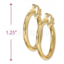 Orotex Gold Layered Diamond Cut Fancy Hoop Earrings