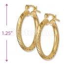 Orotex Gold Layered Diamond Cut Fancy Hoop Earrings