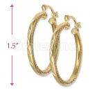 Orotex Gold Layered Diamond Cut Fancy Hoop Earrings
