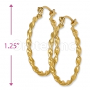 Orotex Gold Layered Diamond Cut Fancy Hoop Earrings